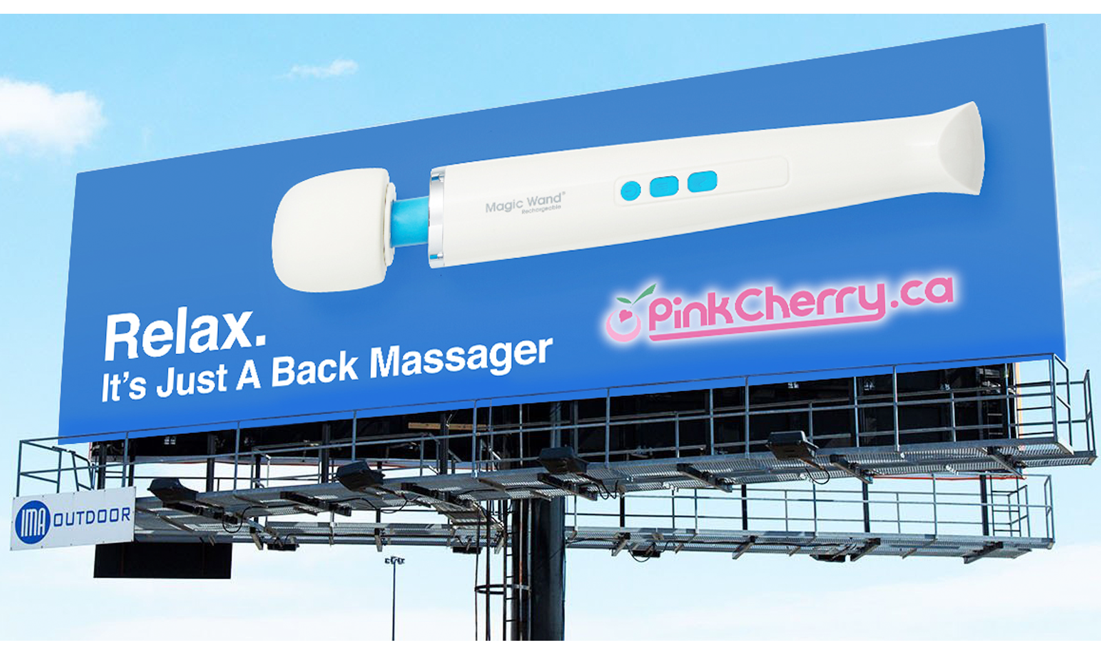 Vibratex, PinkCherry Team for 30-Foot Magic Wand Billboard