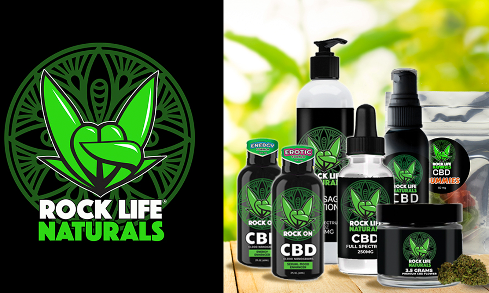 Rock Life Naturals CBD Range Bows from Rock'N Products