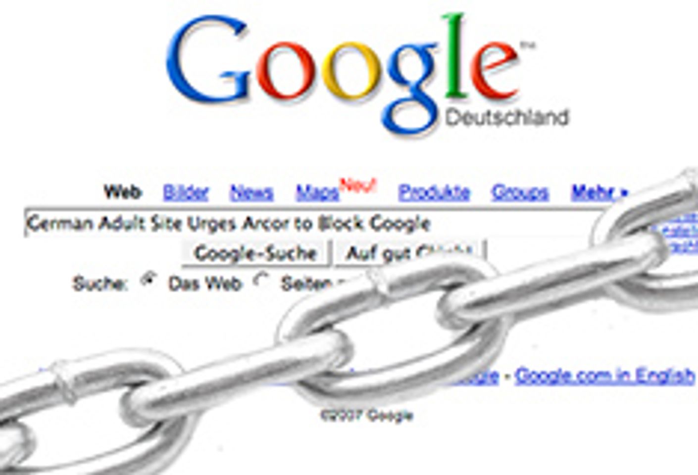 German Adult Site Urges Arcor to Block Google