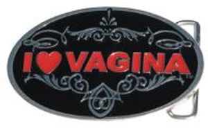 I Love Vagina Belt Buckle