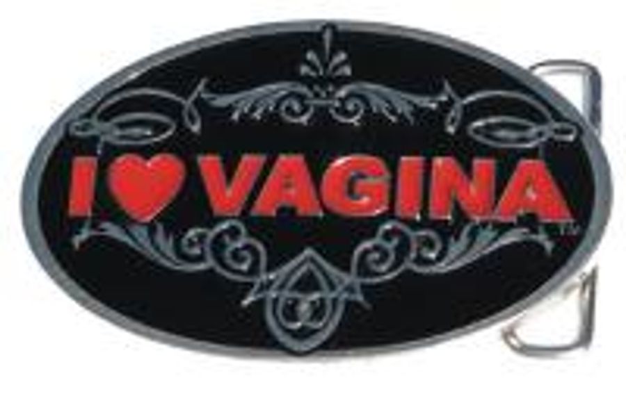 I Love Vagina Belt Buckle