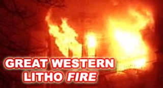 Great Western Litho, Adult Printer, Still Running After Major Weekend Fire