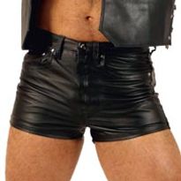 Black Leather Shorts