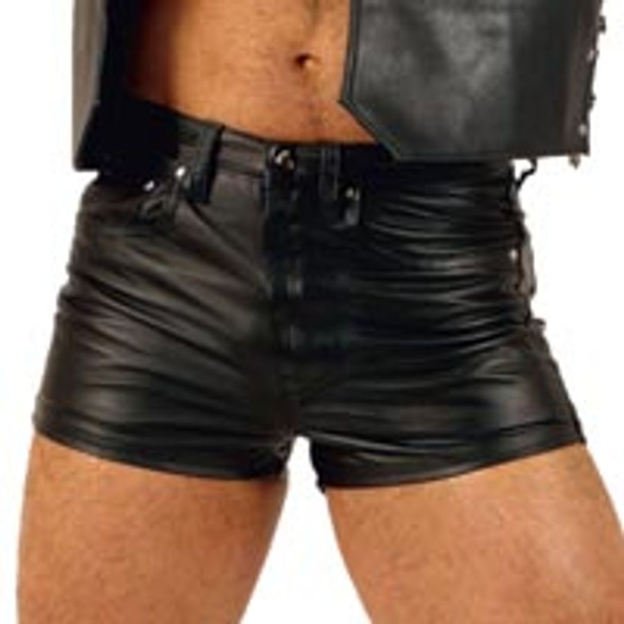 Black Leather Shorts