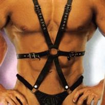 Leather Men's Thong Harness