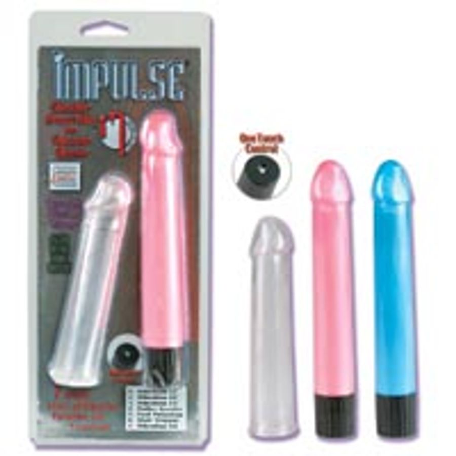 Impulse Slender Penis Vibe w/ Silicone Sleeve