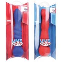 SensaFirm Dildo Electric Blue/Fire Engine Red