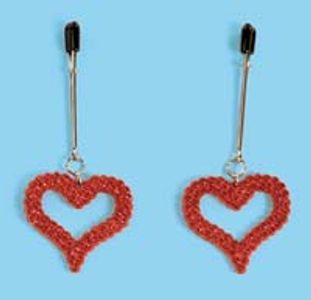 Metallic Heart Tweezers Clamps