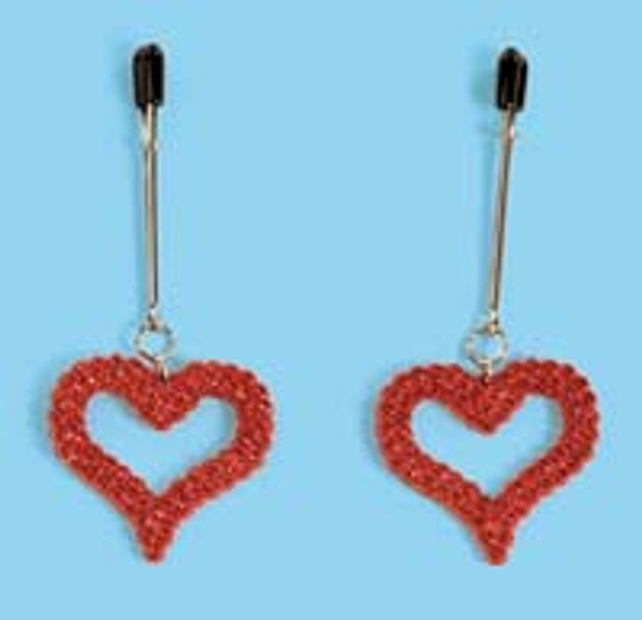 Metallic Heart Tweezers Clamps