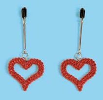 Metallic Heart Tweezers Clamps