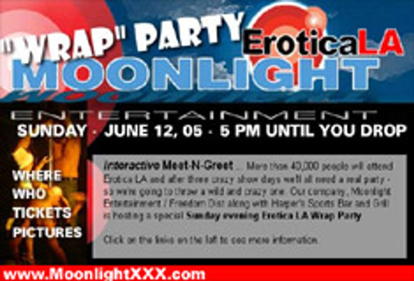 Moonlight to Throw Erotica LA Wrap Party