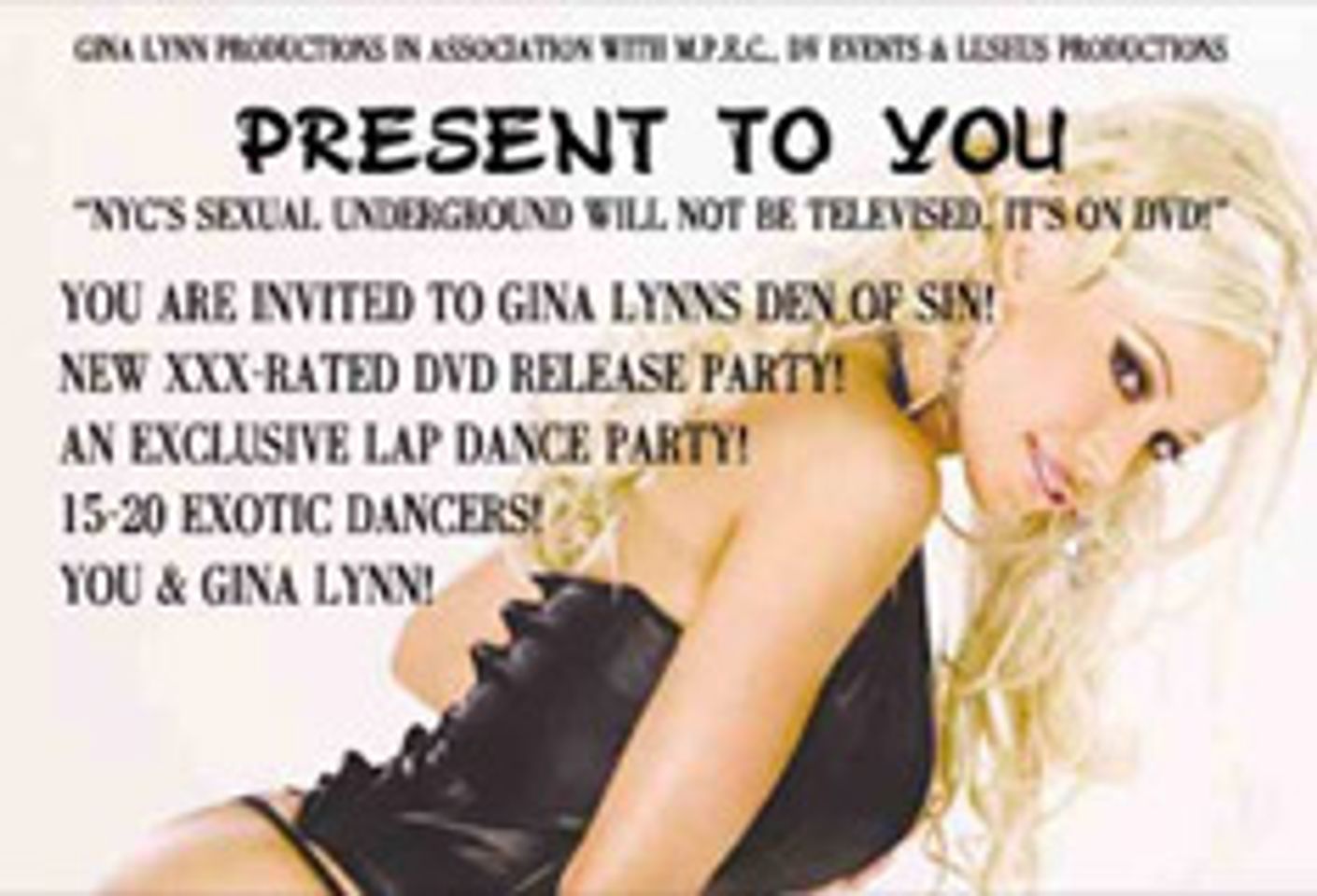 Gina Lynn to Host NYC Release Party