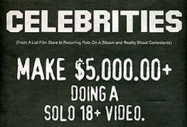 Celebs Solicited for Sex Tapes