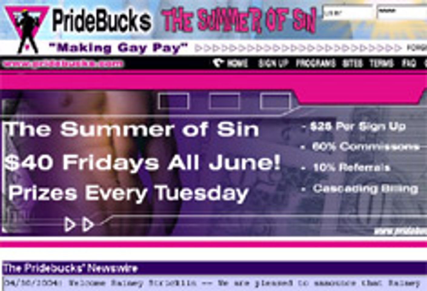 PrideBucks Announces $40 Bonus and Prize-Laden Summer of Sin
