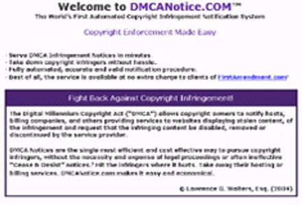 A New Automated Copyright Enforcement Tool: DMCANotice.com