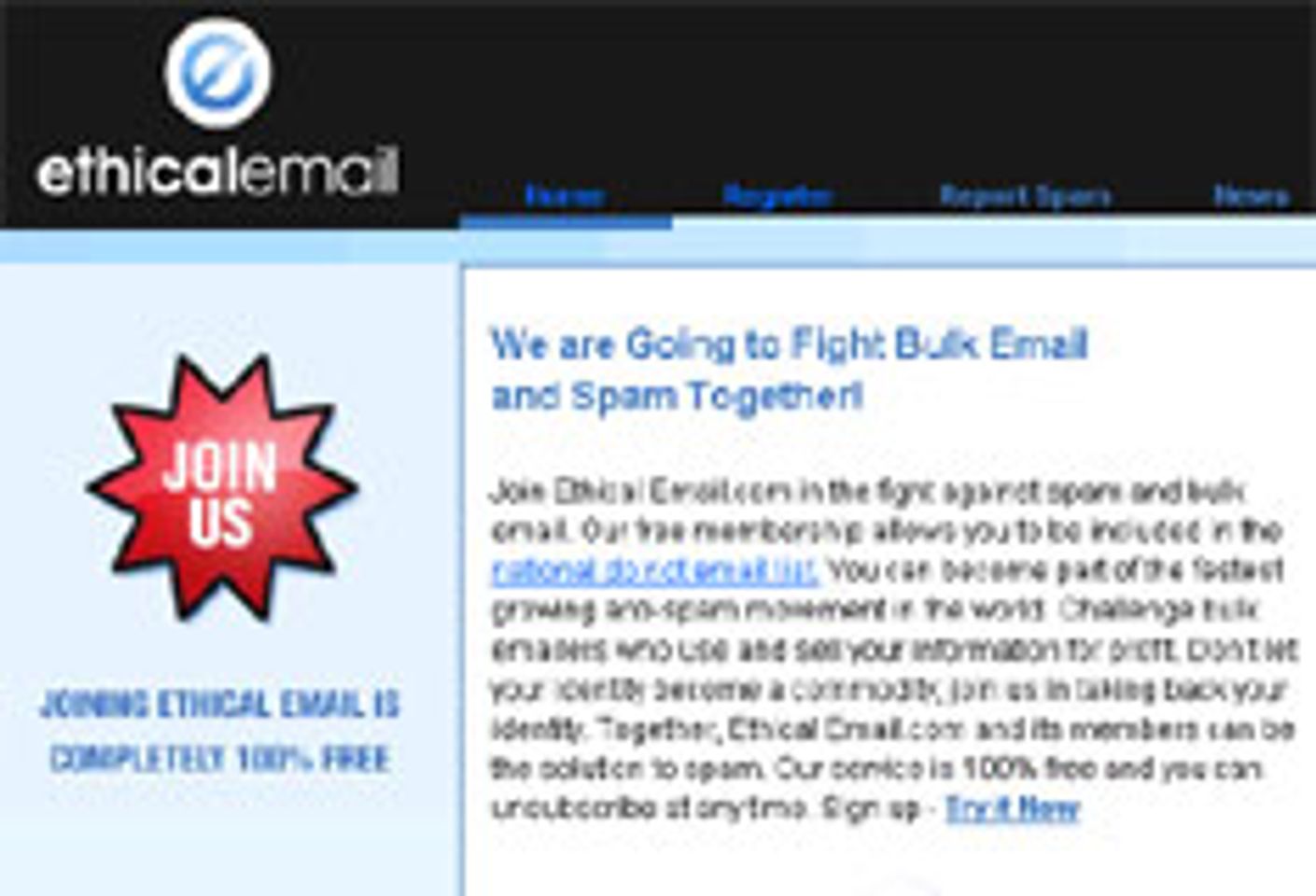 "We Can Make Our Own Do Not E-Mail List": EthicalEmail.com