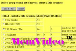 Movie-Tracking Service For Wireless Webbies: MemVideo