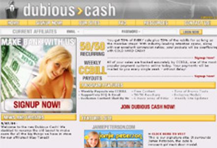 Dubious Cash Affiliate Program Debuts