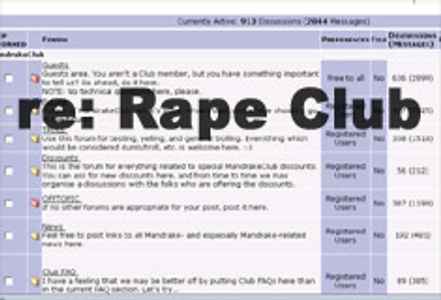 "Rape Club" Web Forum Under Investigation