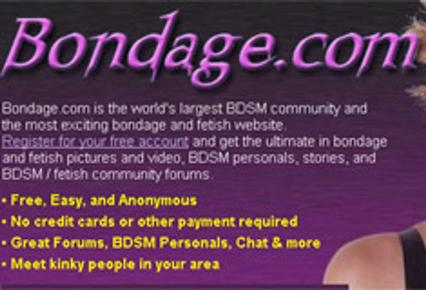 Bondage.com 2257 Compliance Integrated to my2257 Database