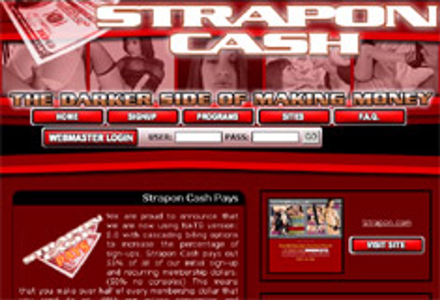 Niche Affiliate Program Straponcash.com Launches