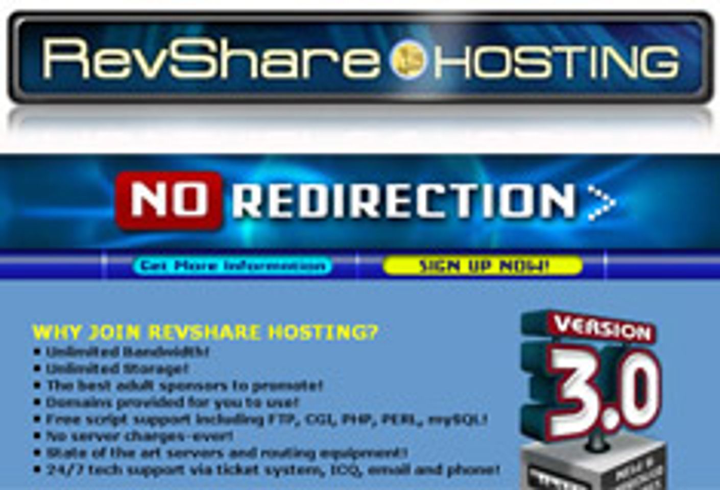 RevShare Hosting Launches Version 3