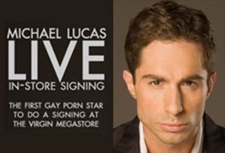 Michael Lucas at Union Square Virgin Megastore on June 21