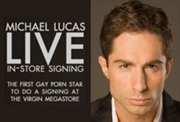 Michael Lucas at Union Square Virgin Megastore on June 21