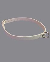 White Leather Choker Collar