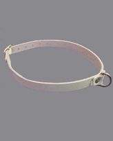 White Leather Choker Collar