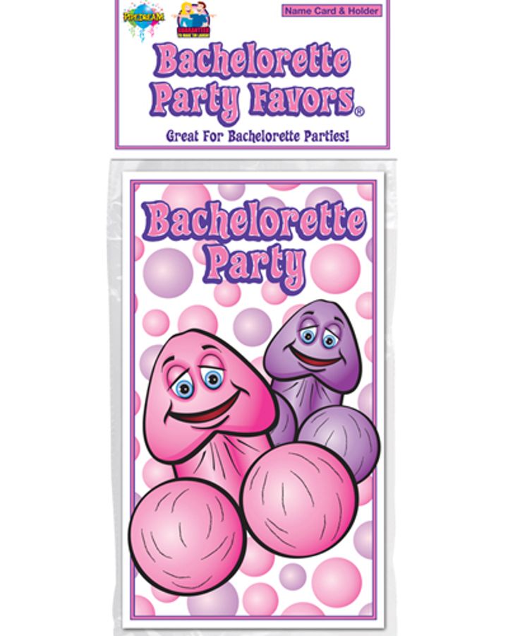 Bachelorette Party Favors Name Card & Holder
