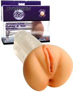 Cyberskin Ice Action-View Pussy/Ass Stroker