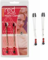 Red Beaded Nipple Clamps
