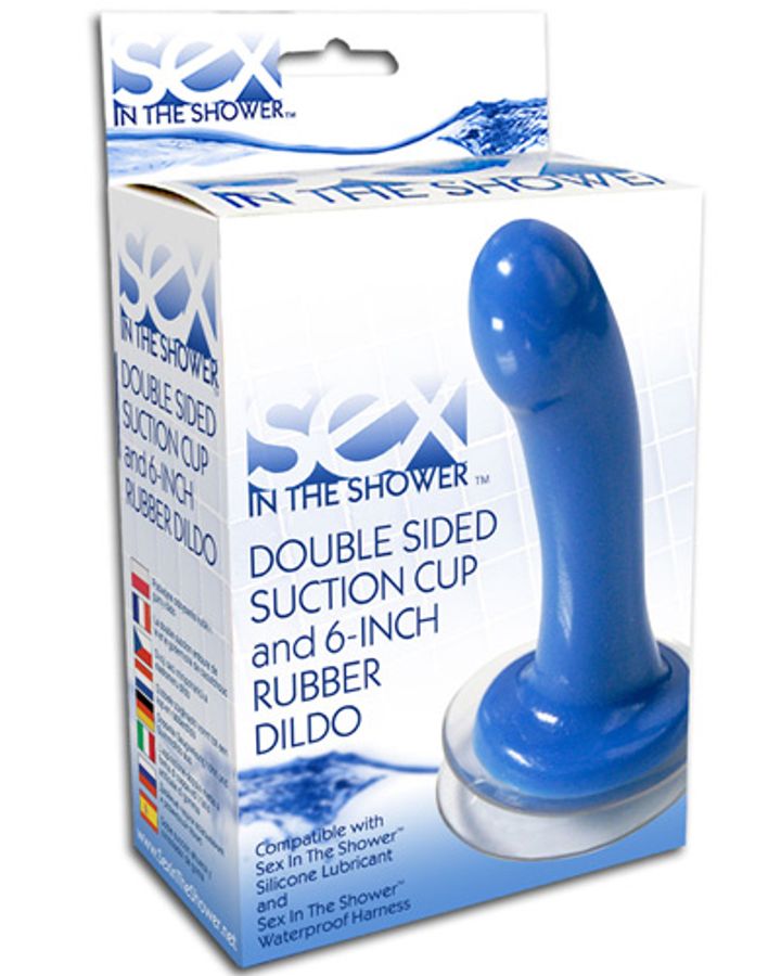 Sex in the Shower Double Sided Suction Cup and 6-Inch Rubber Dildo