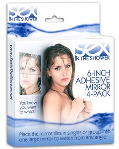 Sex in the Shower 6-Inch Adhesive Mirror Pack