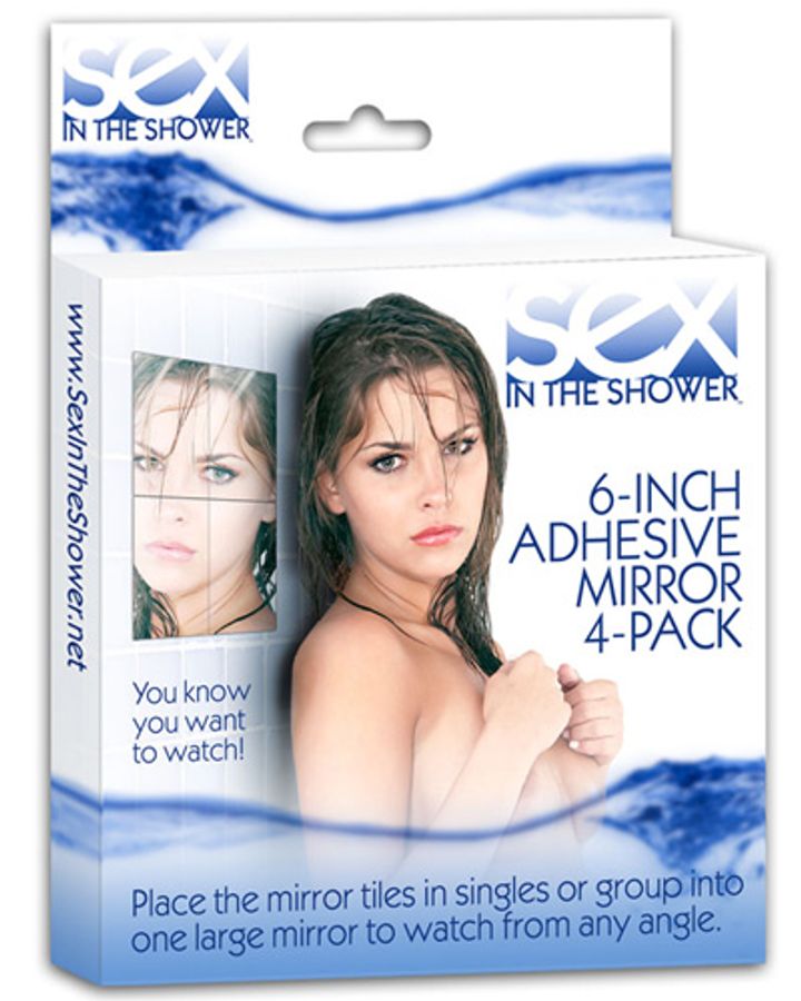 Sex in the Shower 6-Inch Adhesive Mirror Pack