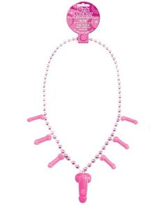 Pink Pecker Party Whistle Necklace