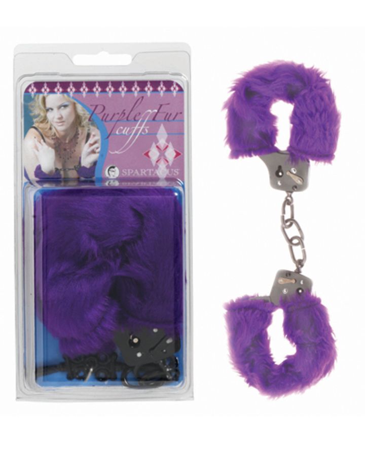 Purple Fur Cuffs