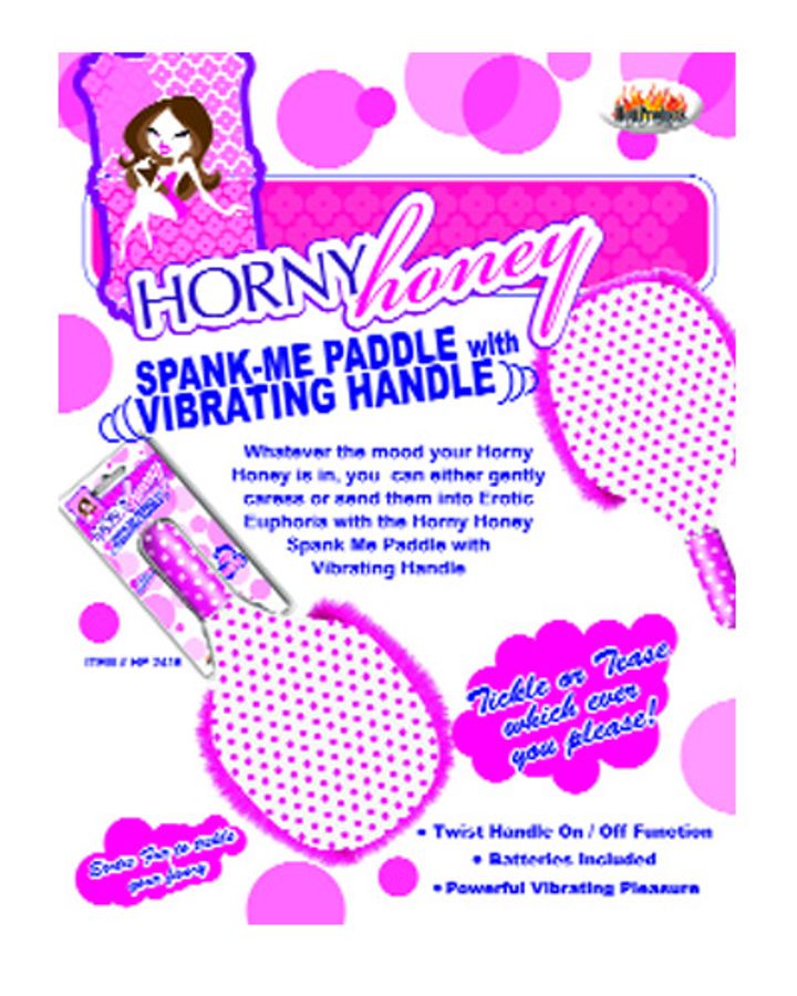 Horny Honey Spank Me Paddle With Vibrating Handle