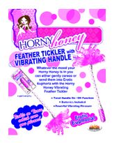 Horny Honey Feather Tickler With Vibrating Handle