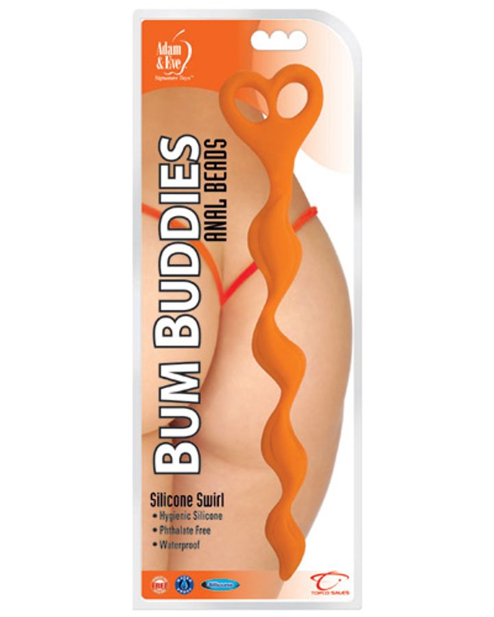 Bum Buddies Anal Beads Silicone Swirl