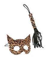 Pure Gold Leopard Eye Mask & Whip