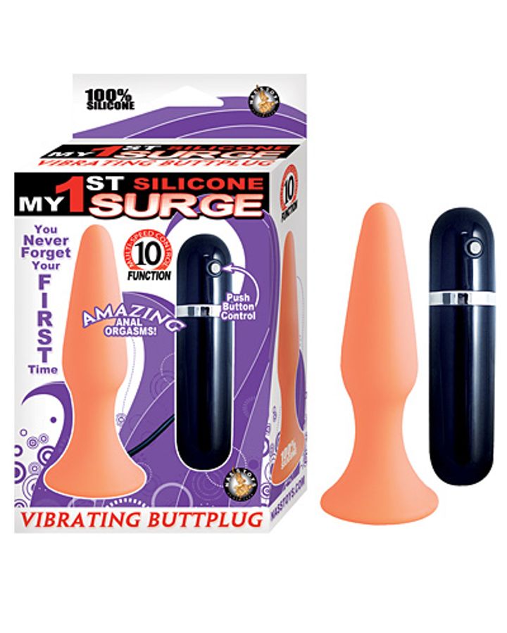 My 1st Silicone Surge Vibrating Butt Plug