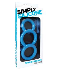 Simply Silicone Three Ring Set for Him