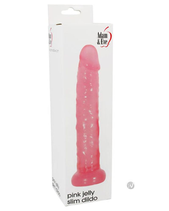 Pink Jelly Slim Dildo