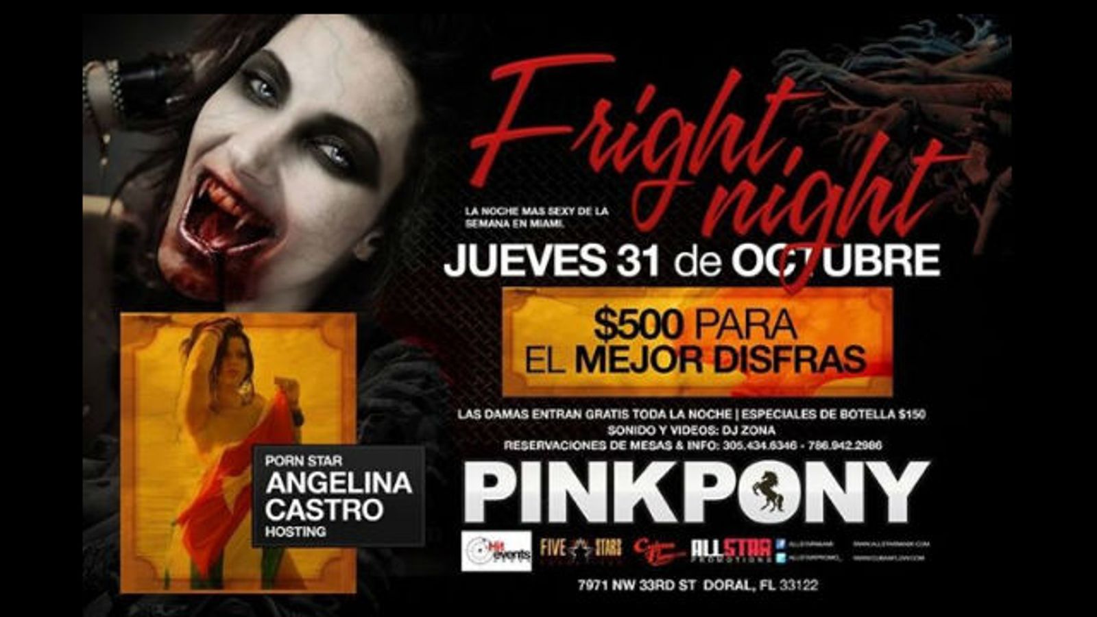 Angelina Castro Headlines Pink Pony Florida Tonight