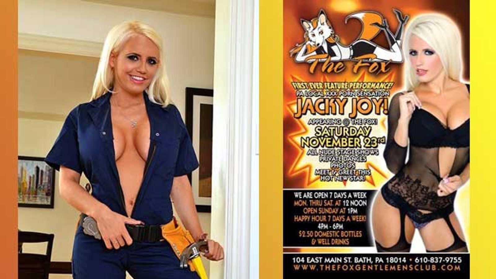 Jacky Joy's First Feature Dance Scheduled for This Saturday