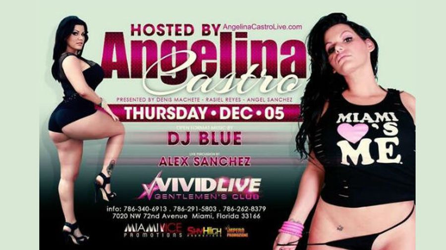 Angelina Castro Celebrates AVN Awards Nom at Vivid Live in Miami Tonight