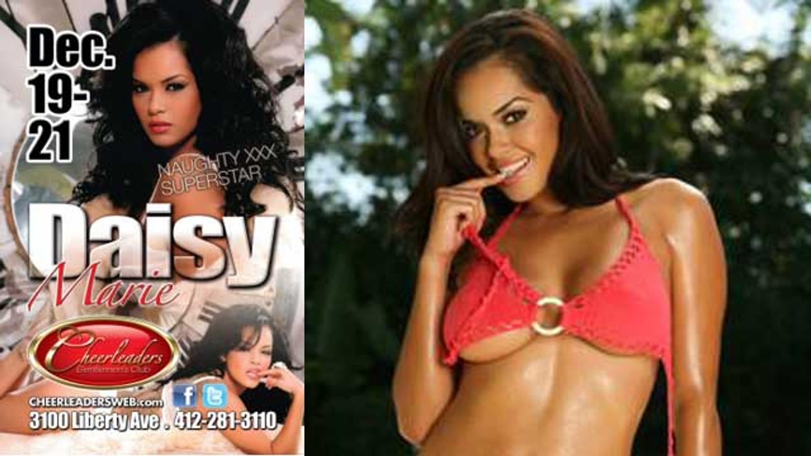 Daisy Marie Feature Dancing Specially for the Holidays Dec. 19-21