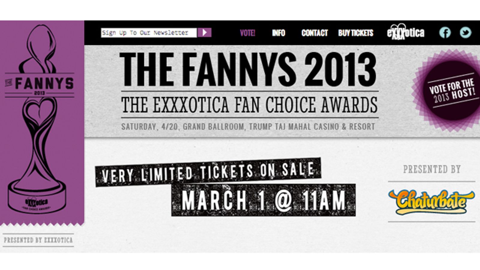Exxxotica's Fanny Awards Announces Categories, Celebrity Hosts